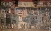 Ambrogio Lorenzetti Effects of Good Government in the City china oil painting reproduction